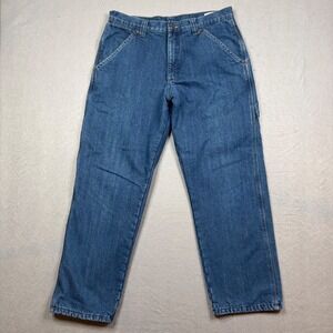 Wrangler Mens Fleece Lined Carpenter Jeans 32x29 Utility Pants